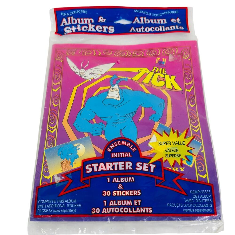 Vintage 1995 The Tick Cartoon Panini Stickers &‎ Album Set Sealed